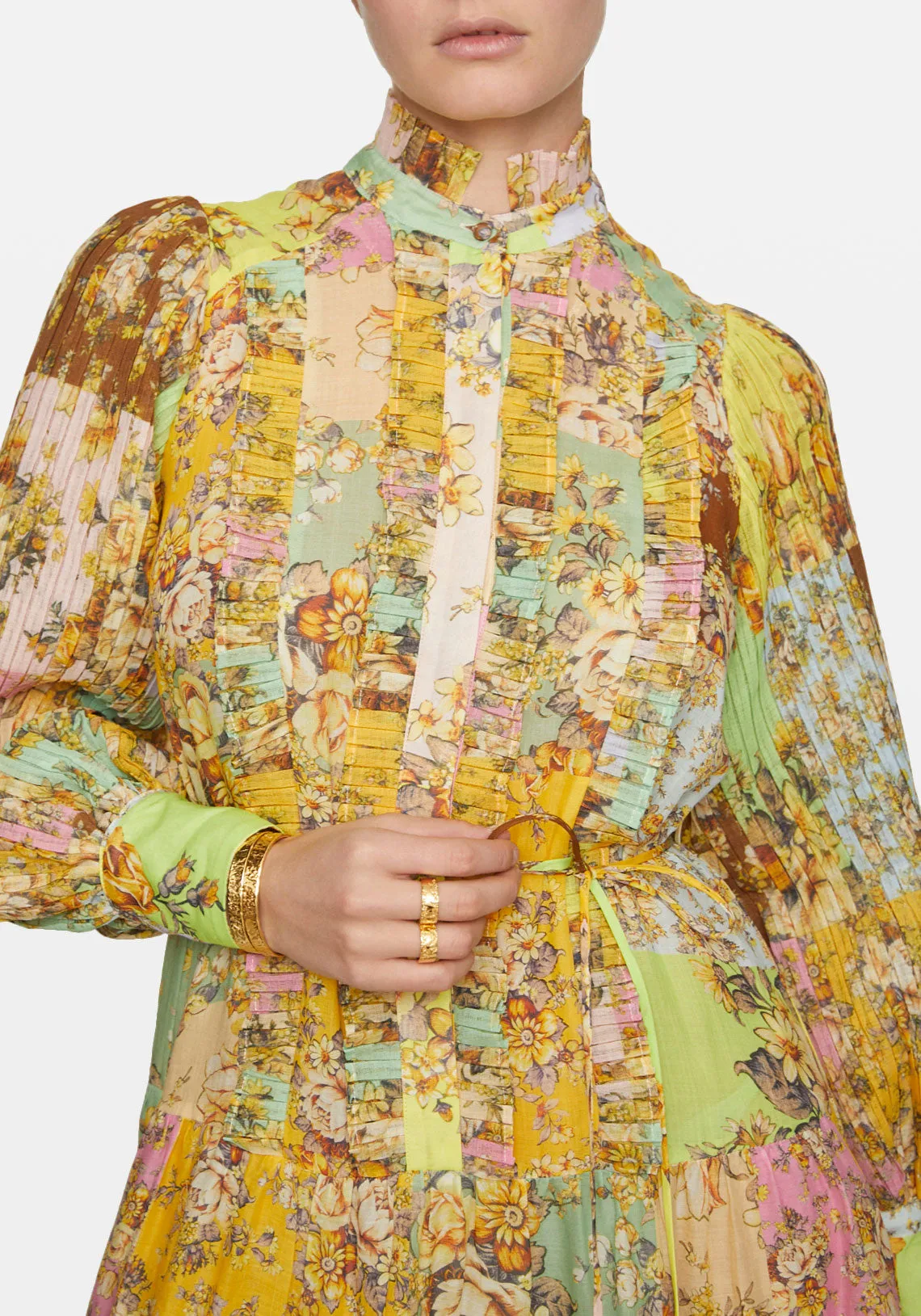 MATILDE PLEAT SHIRT DRESS MULTI