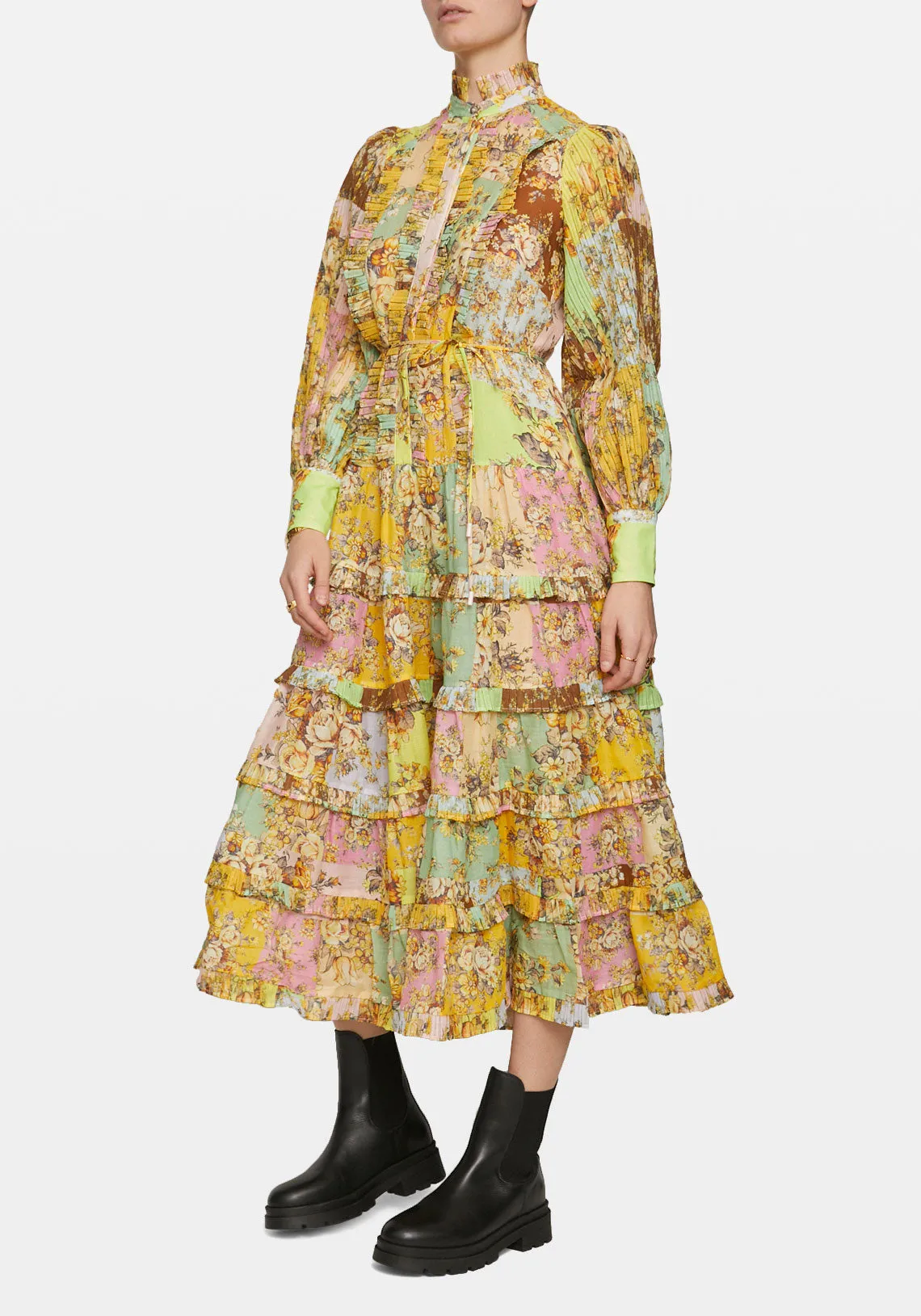 MATILDE PLEAT SHIRT DRESS MULTI