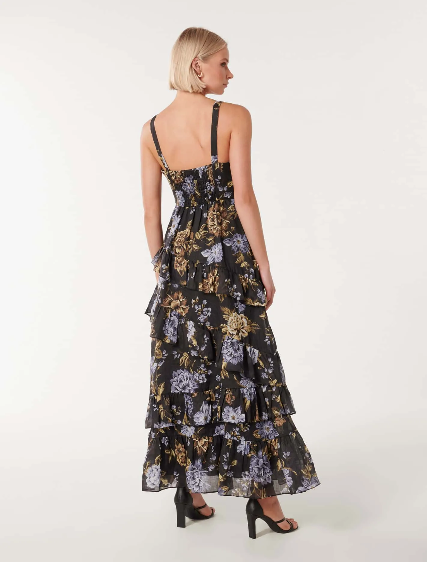Maya Ruffle Midi Dress