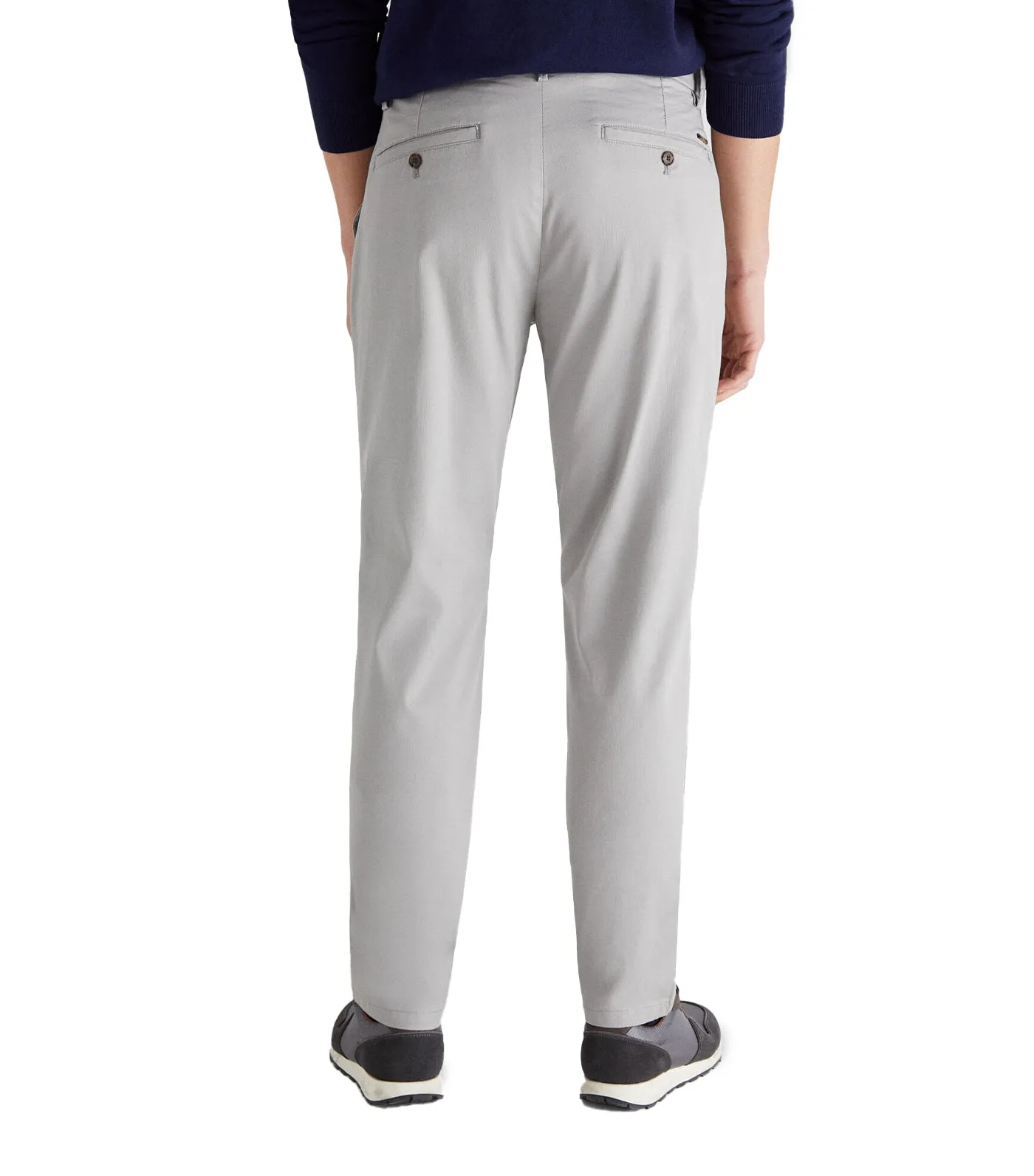 Men Regular Fit Chino Trousers Medium Gray