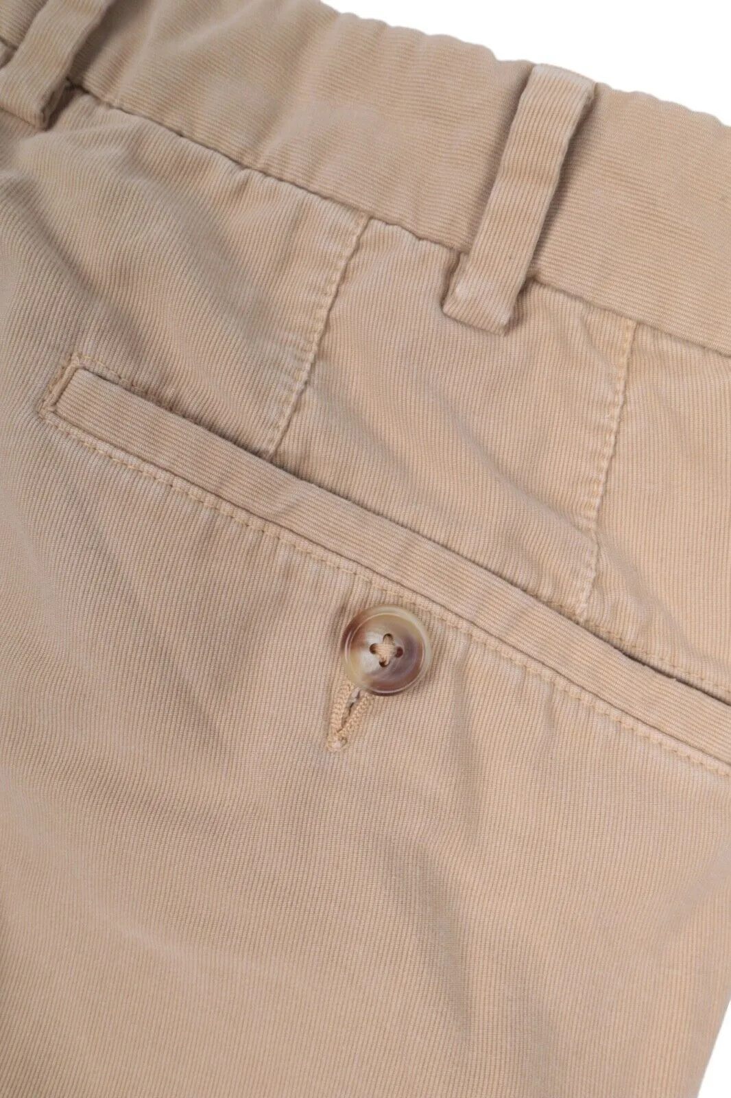 Men's ERMENEGILDO ZEGNA Beige Cotton Chino Pants Casual Trousers Size 50 IT / 34