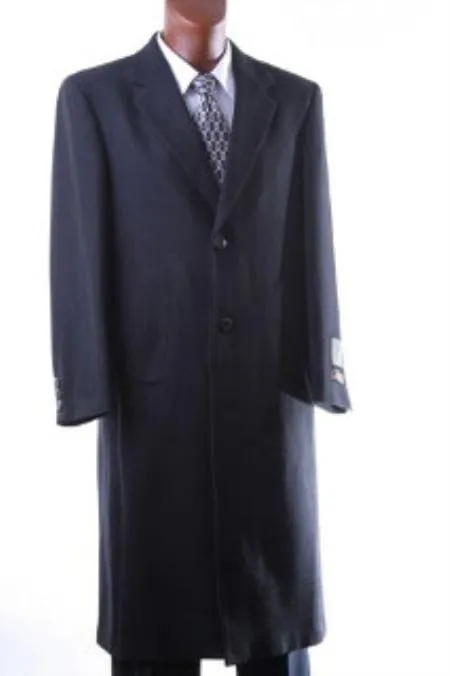 Mens Luxury Wool Hand- Full Length Topcoat