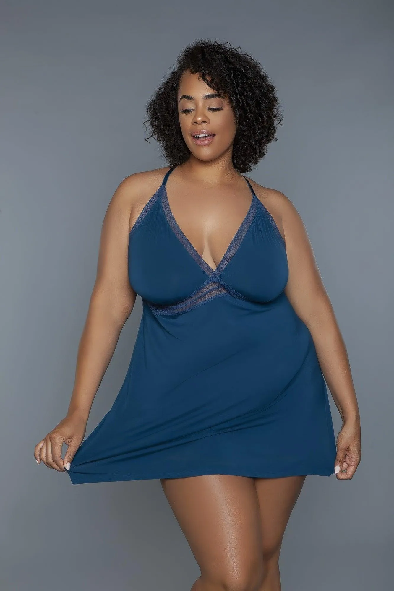 Mini-length Babydoll Nightie Plus 1 Pc
