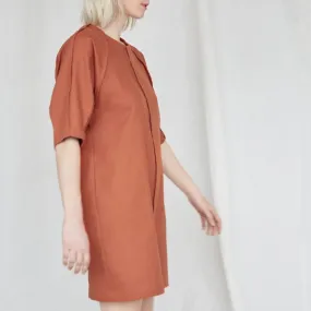 Moonless Night Dress in Burnt Orange