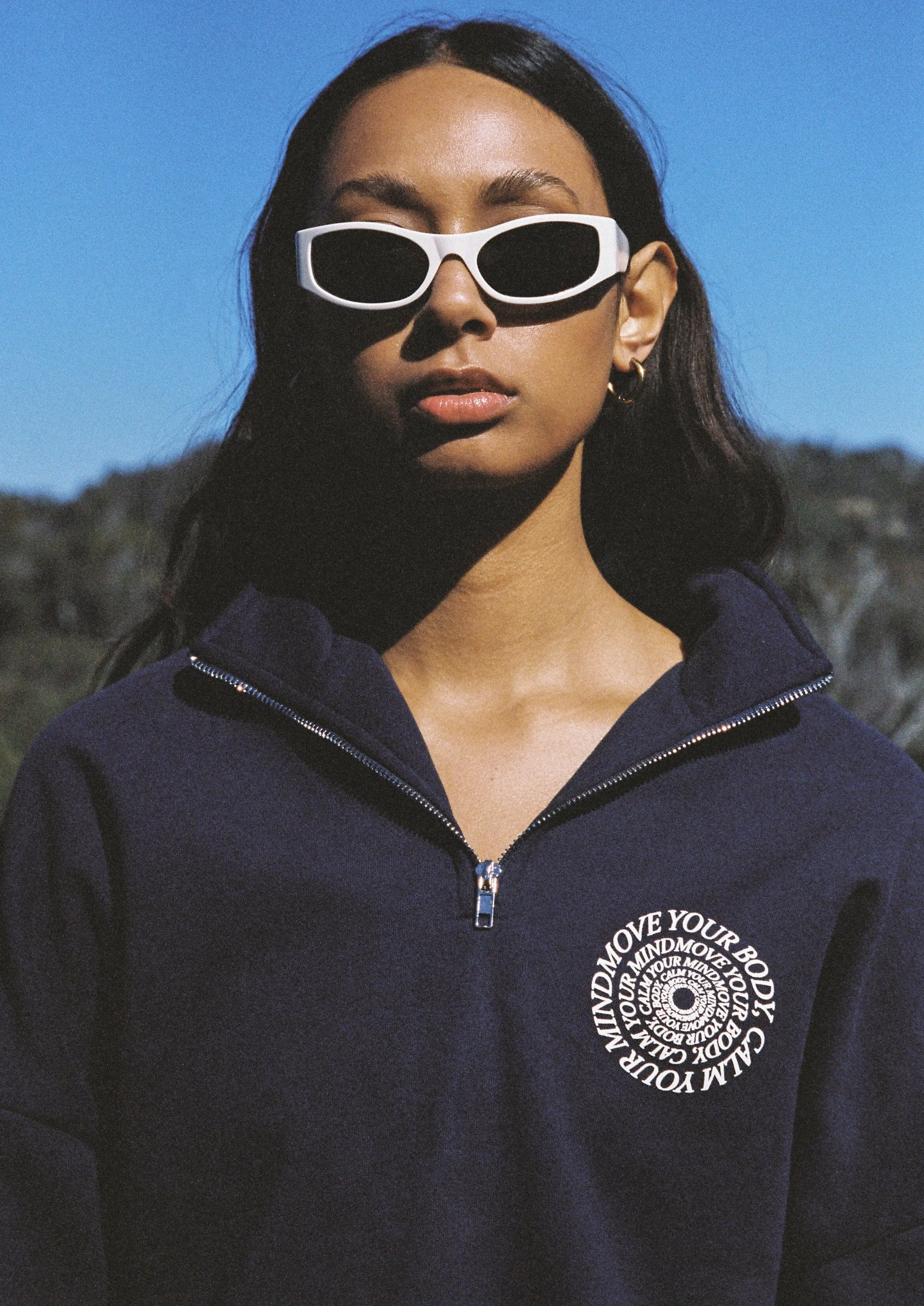 move your body 1/4 zip sweatshirt - Navy