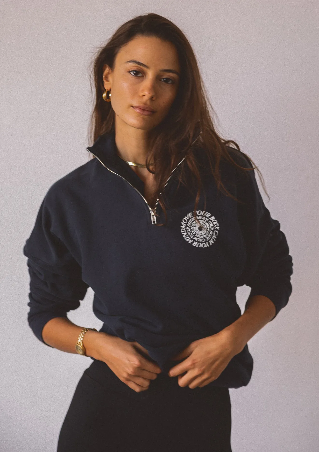 move your body 1/4 zip sweatshirt - Navy