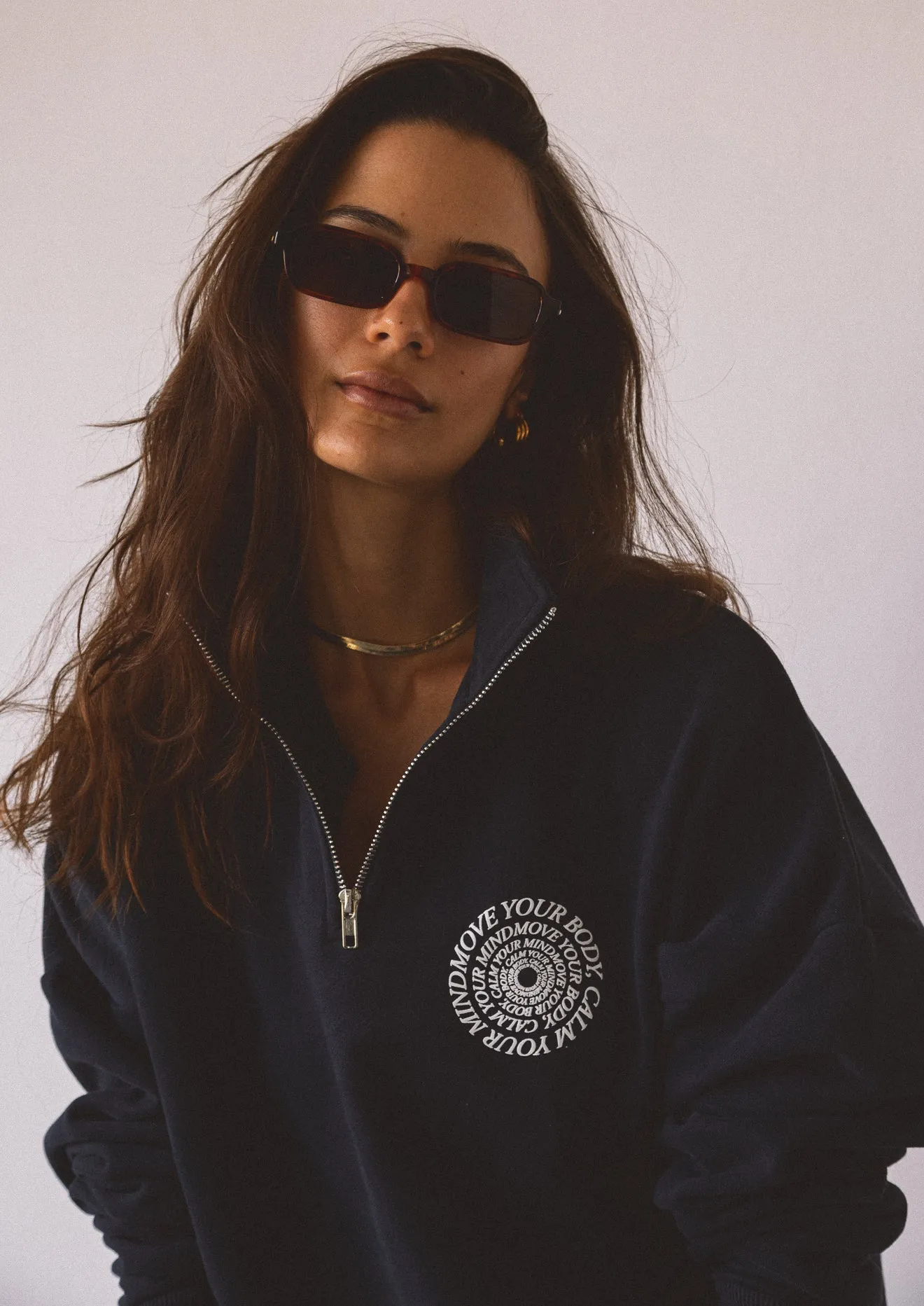 move your body 1/4 zip sweatshirt - Navy