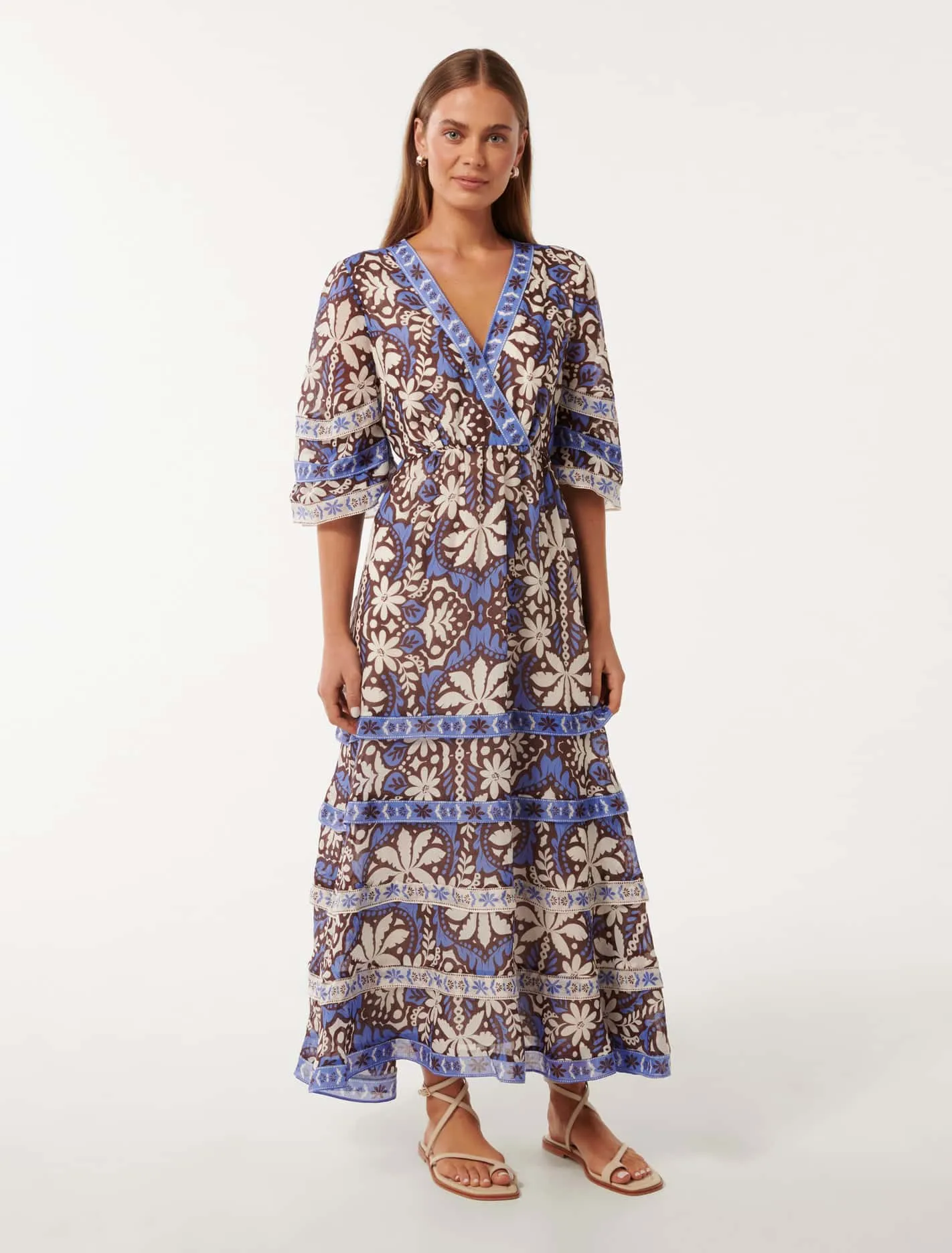 Natalia Tiered Trim Skater Mini Dress