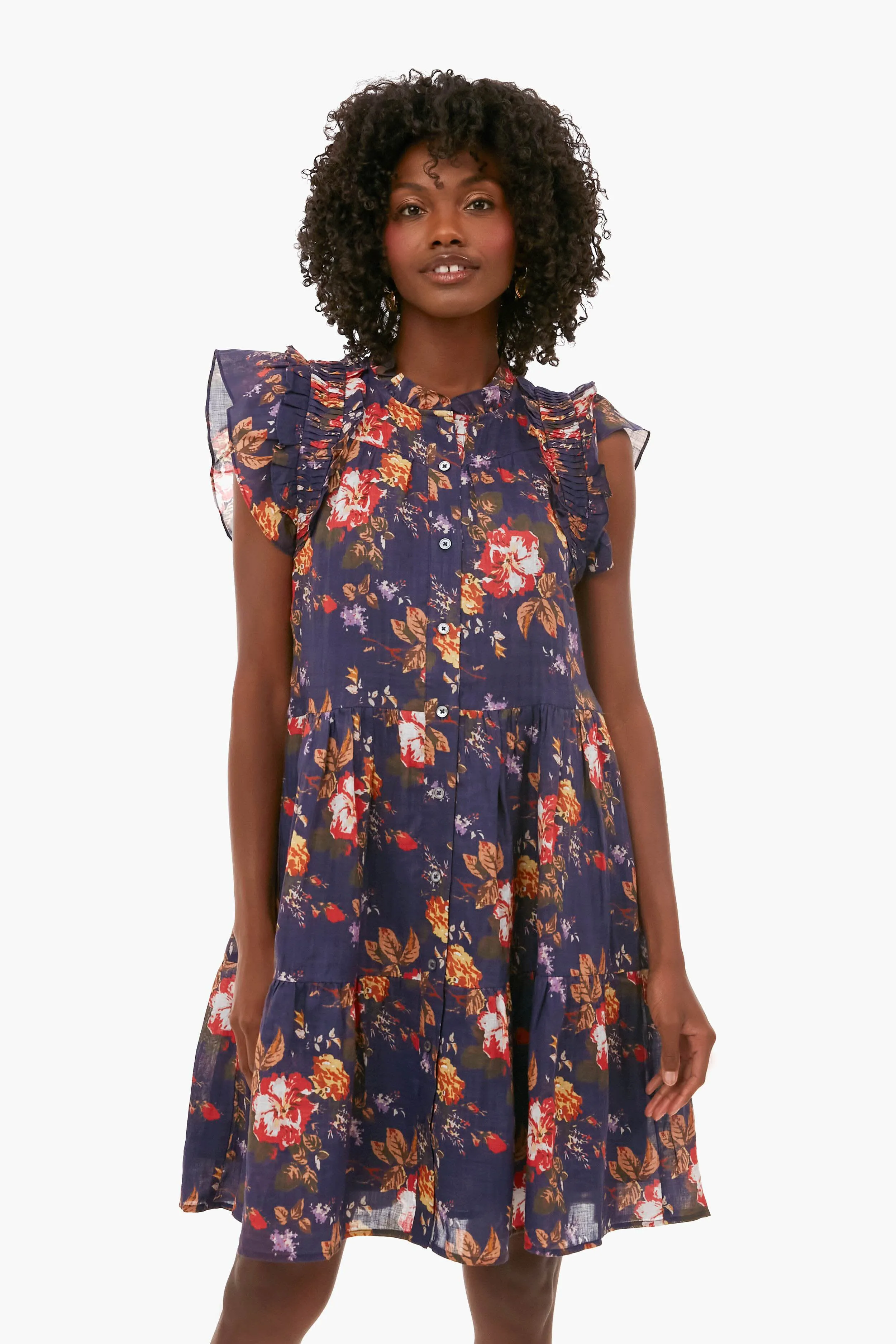 Navy Esme Short Sleeve Dress