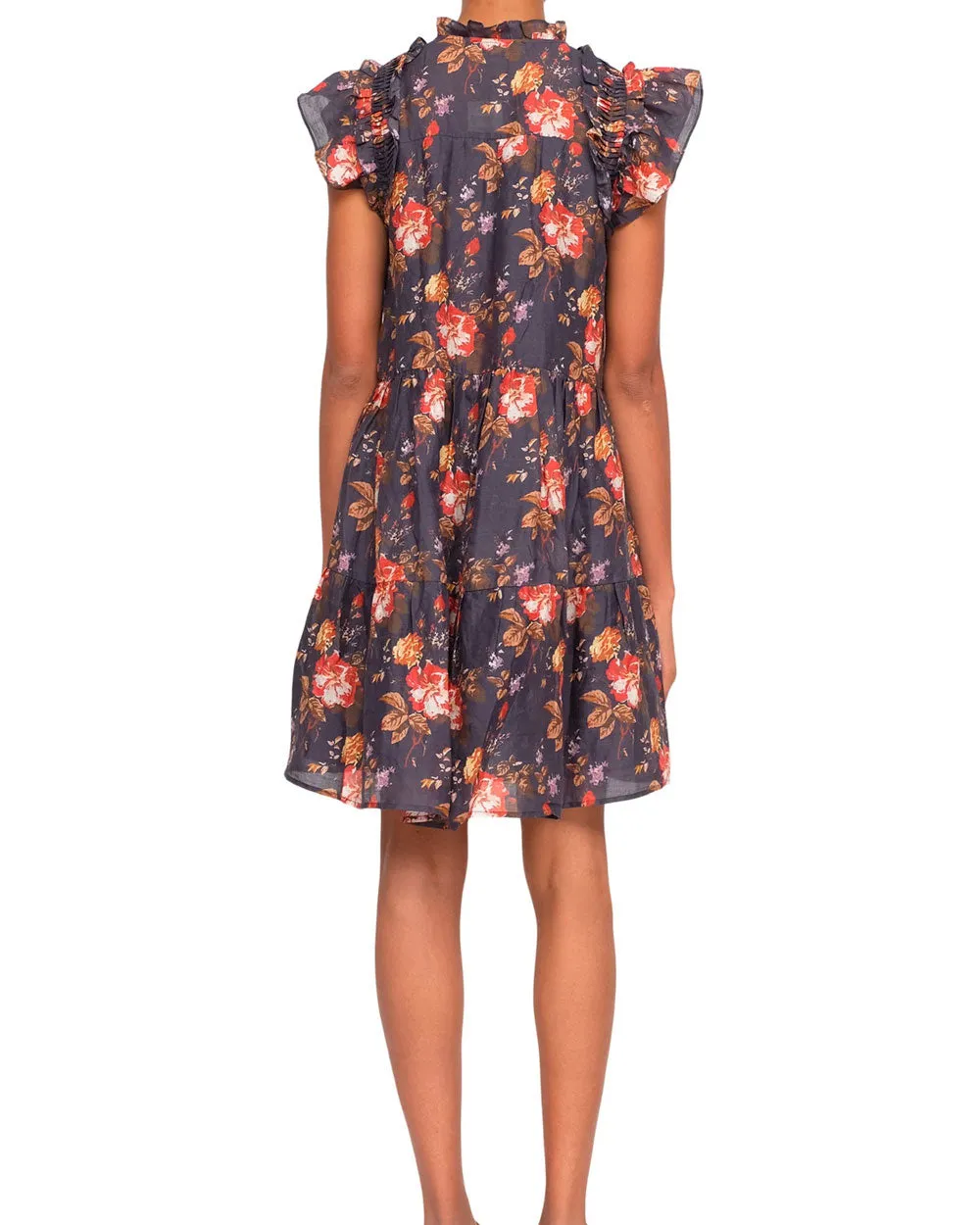 Navy Floral Sleeveless Esme Dress