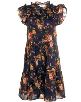 Navy Floral Sleeveless Esme Dress