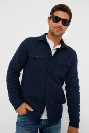Navy Melange Epic Quilted Fleece CPO