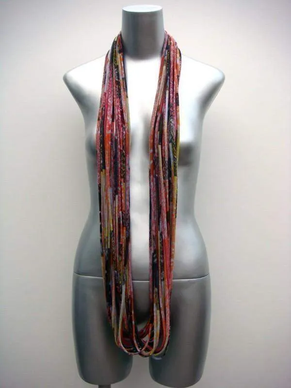 Necklush Infinity Scarf / Orange Red & Yellow / Unisex