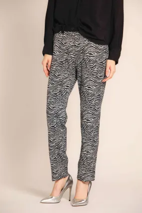 New York women's chino pants in jersey with animal print regular fit 
