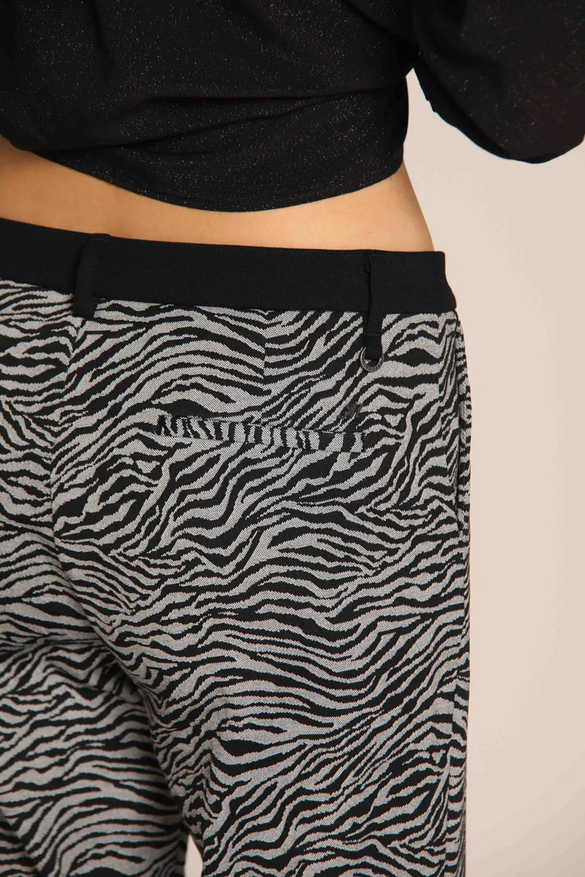 New York women's chino pants in jersey with animal print regular fit 