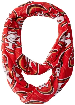 NFL San Francisco 49ers Team Logo Infinity Scarf, Red