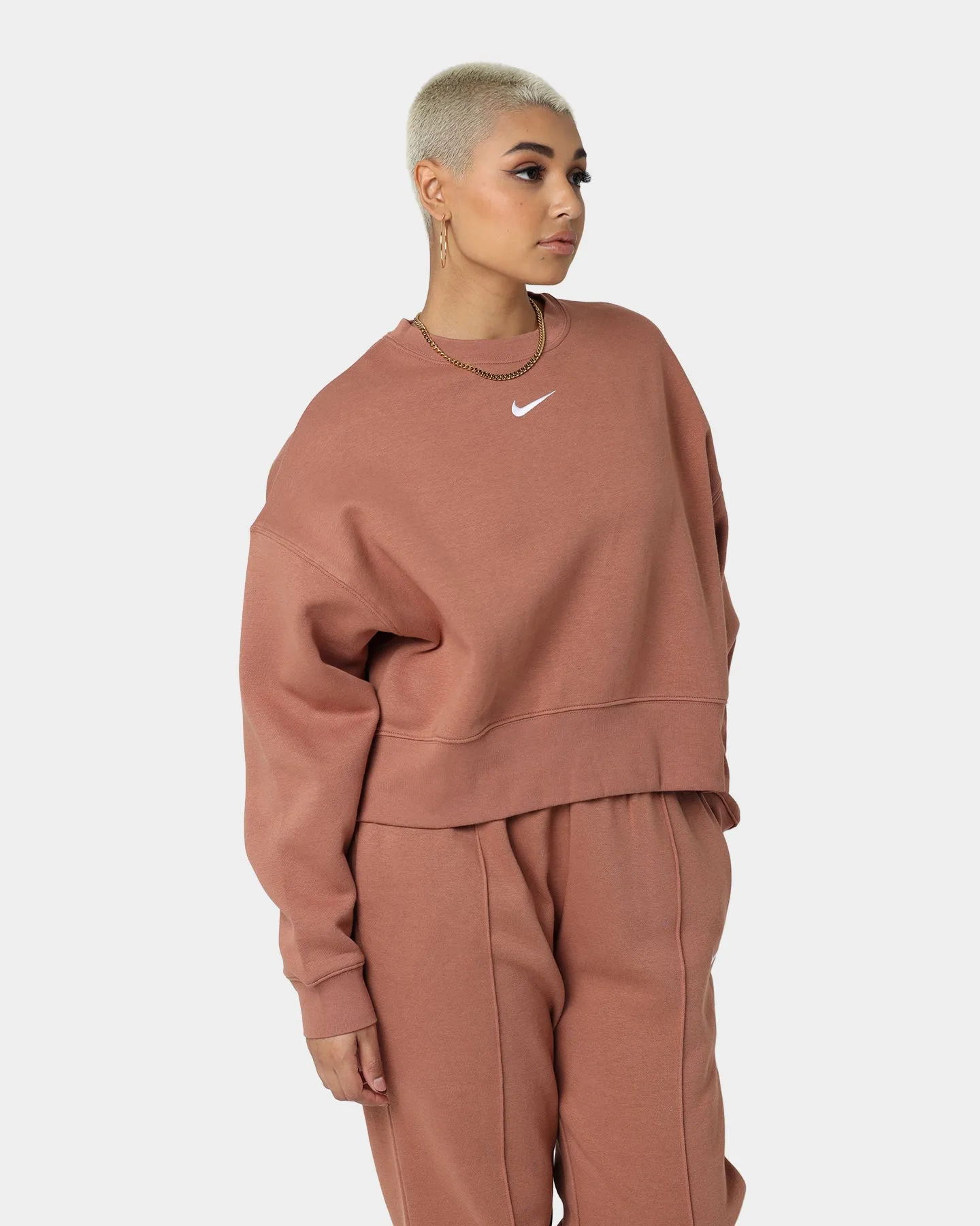 Nike Women's Sportswear Essential Collection Crewneck Mineral