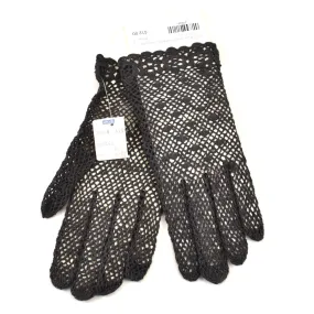 NWT Black Short Crocheted Scalloped Vintage Gloves