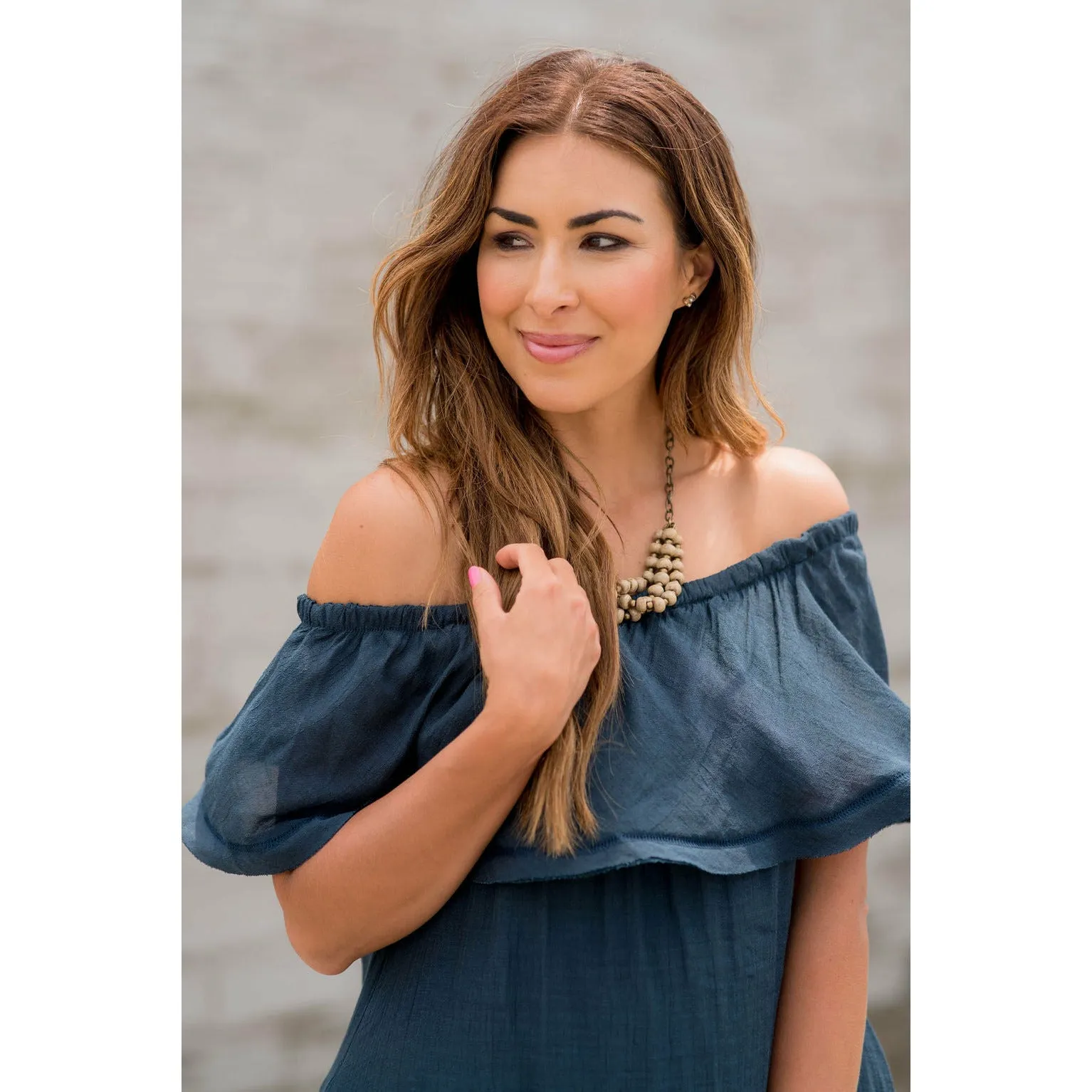 Off the Shoulder Tunic Dress