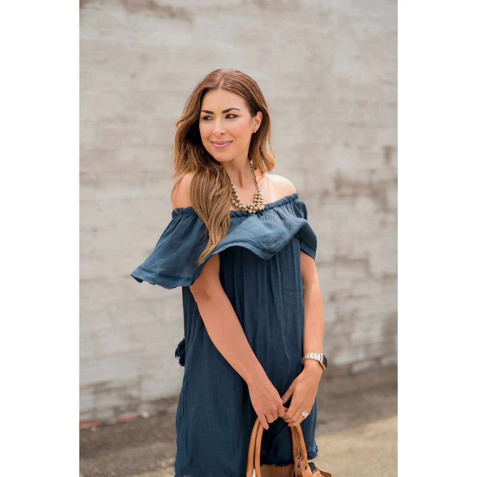 Off the Shoulder Tunic Dress
