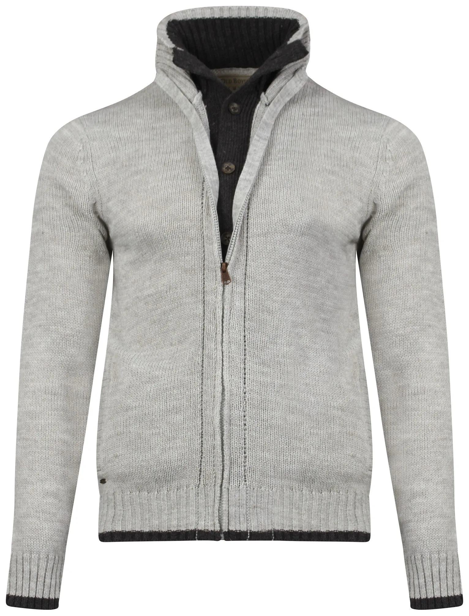 Old Boys Network Brinton Cardigan in grey