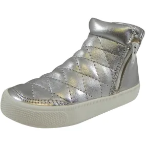 Old Soles Girl's and Boy's 1040 Zip Daley Sneaker Silver