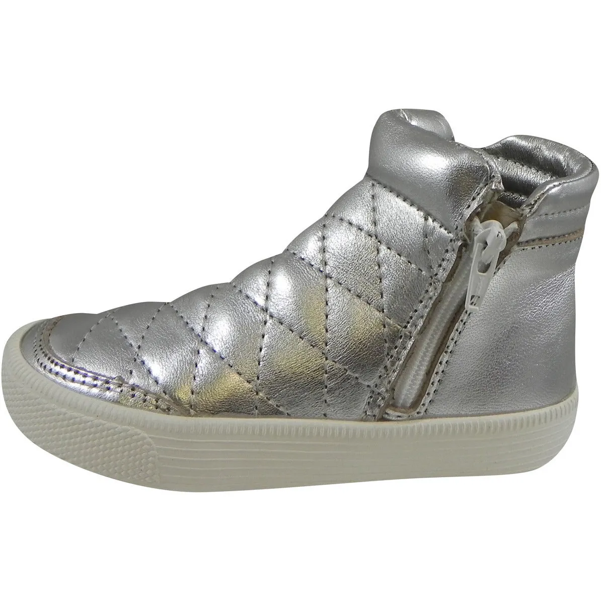 Old Soles Girl's and Boy's 1040 Zip Daley Sneaker Silver