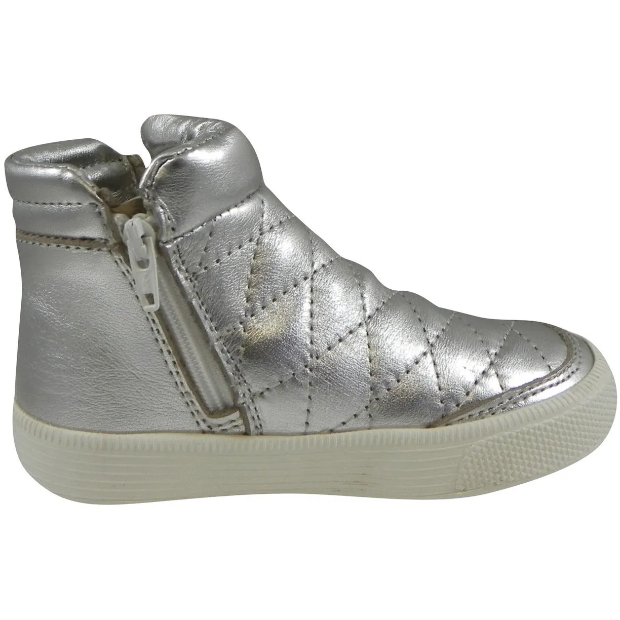 Old Soles Girl's and Boy's 1040 Zip Daley Sneaker Silver