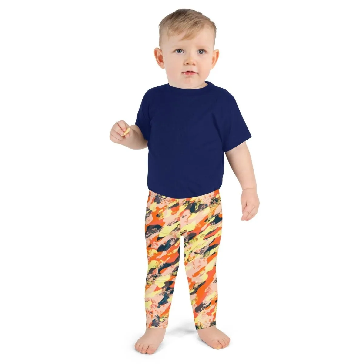 Orange Camouflage Kid's Leggings