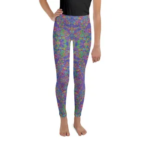 Paint Splatter Rainbow Youth Leggings,Girls and Boys Matching Family Outfits