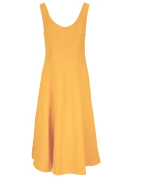 Papaya Paneled Scoop Neck Dress