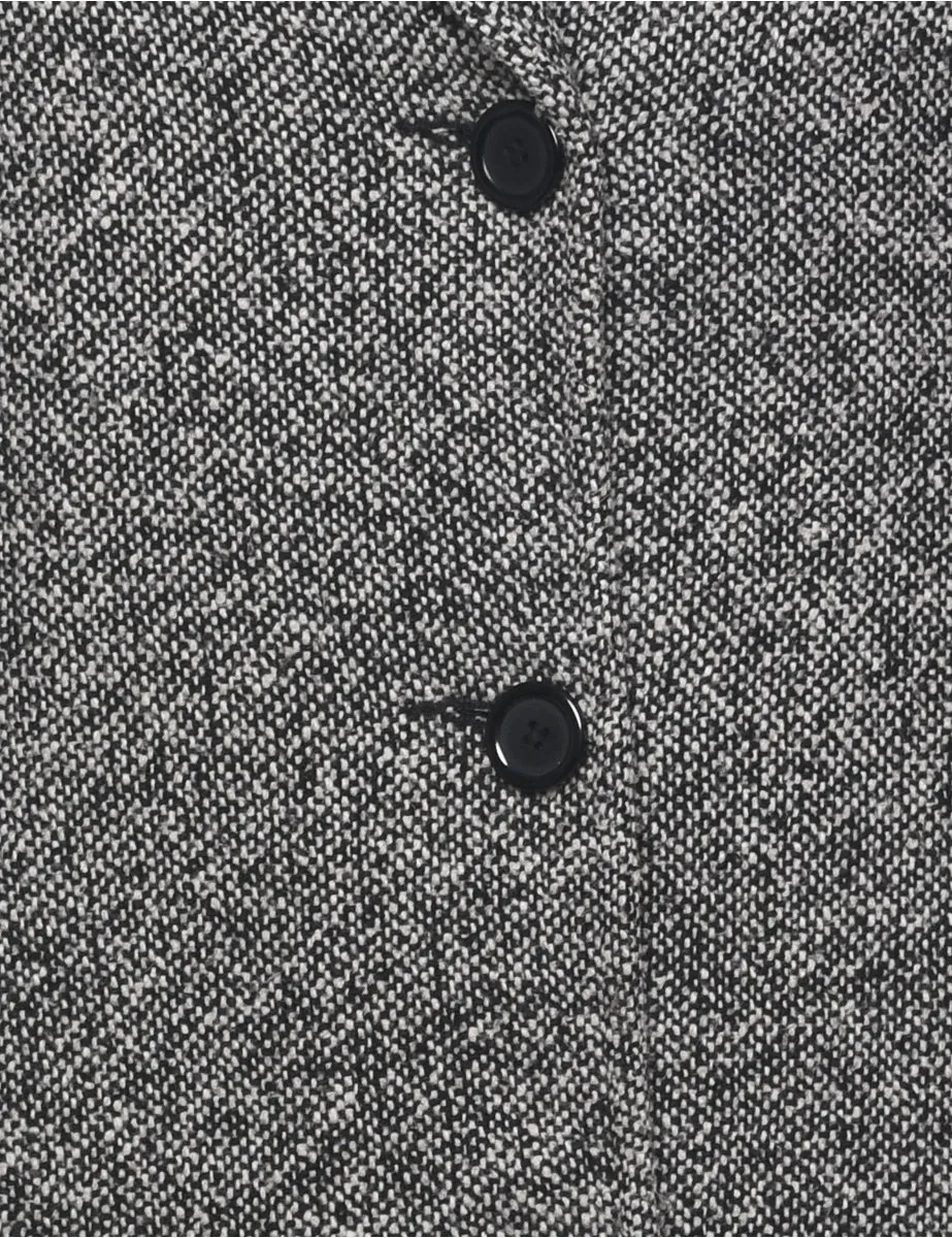 Patterned Wool Coat - M