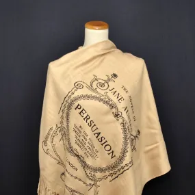 Persuasion  by Jane Austen Scarf Shawl Wrap, Book scarf
