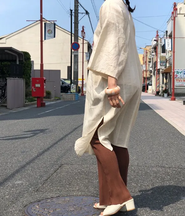 PHEENY/RAMIE RAYON MOLE PULLOVER DRESS(IVORY)