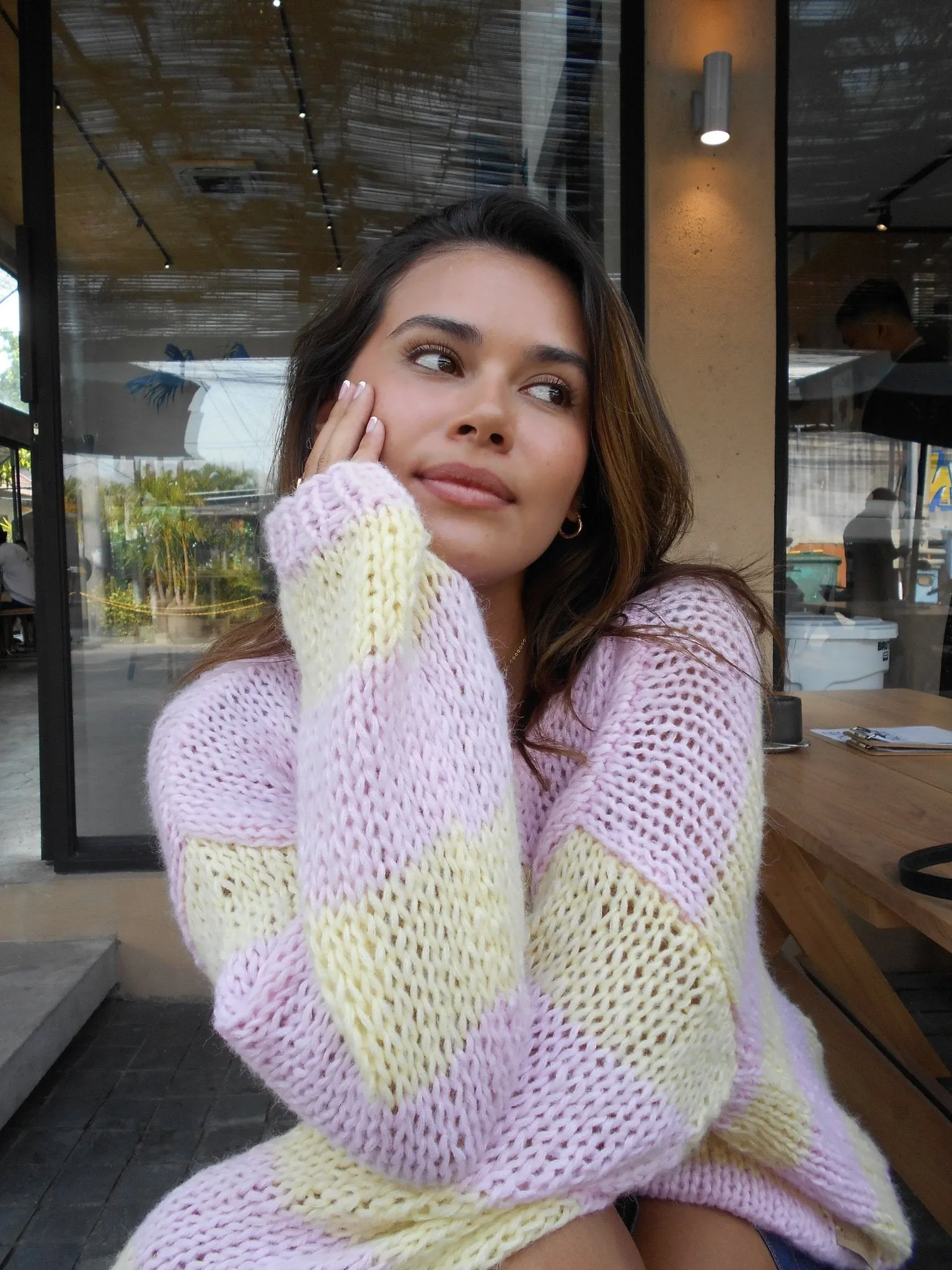 Pre-Order: Yellow and Pink Forget Me Not Jumper