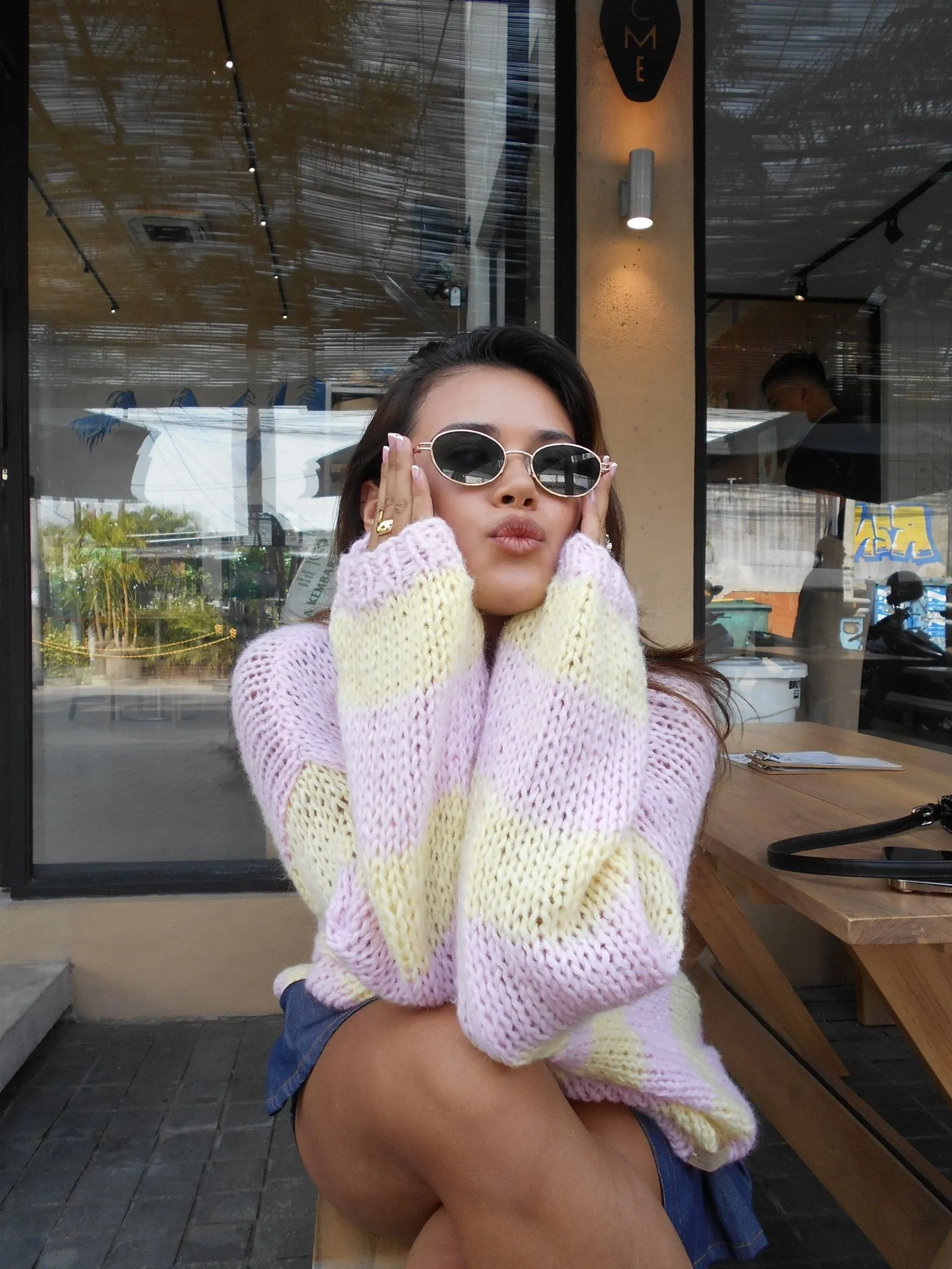 Pre-Order: Yellow and Pink Forget Me Not Jumper