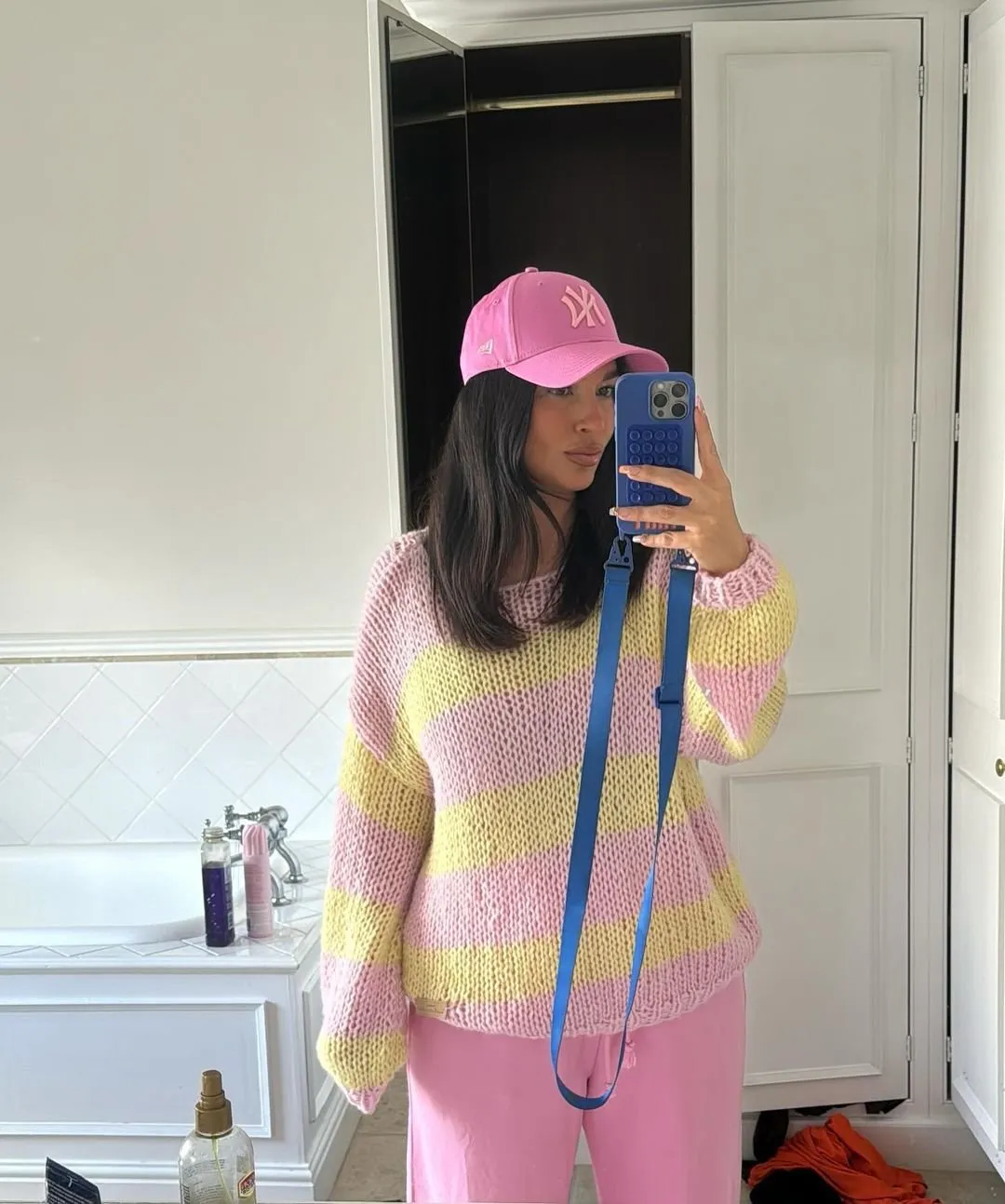 Pre-Order: Yellow and Pink Forget Me Not Jumper