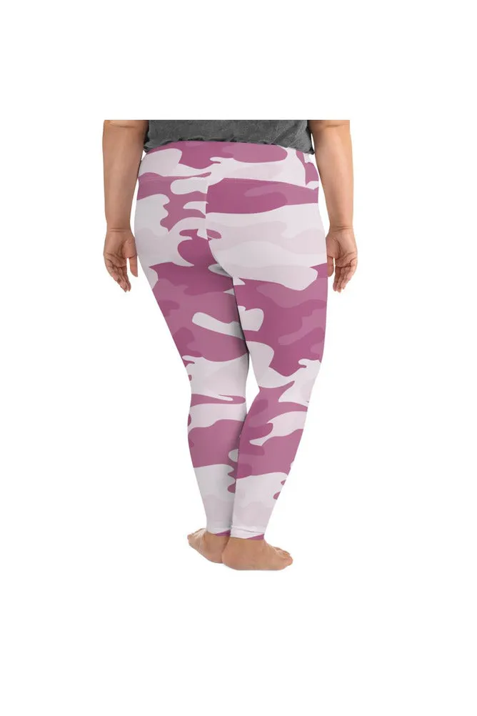 Pretty Pink Urban Camouflage Plus Size Leggings