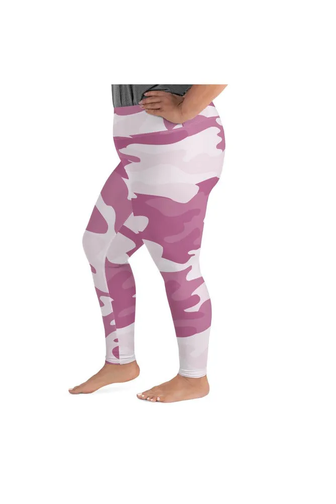 Pretty Pink Urban Camouflage Plus Size Leggings