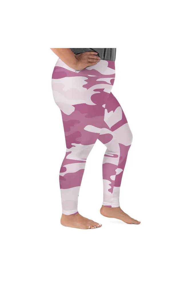 Pretty Pink Urban Camouflage Plus Size Leggings