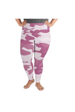 Pretty Pink Urban Camouflage Plus Size Leggings