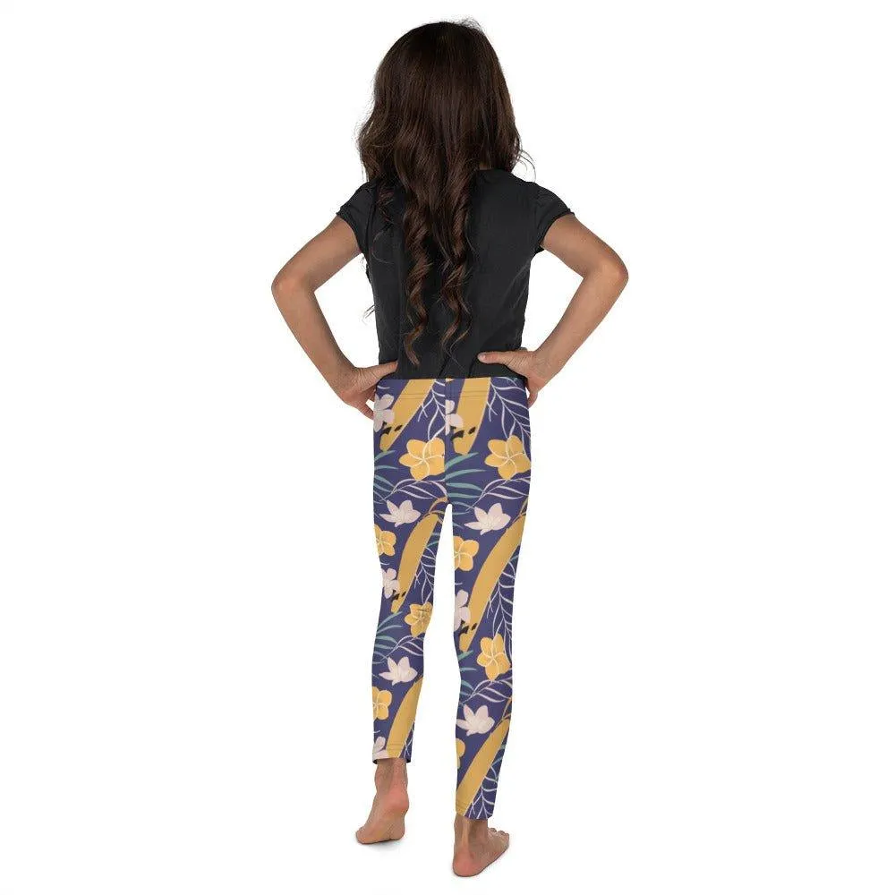 Purple Tropical Flower Kid's Leggings
