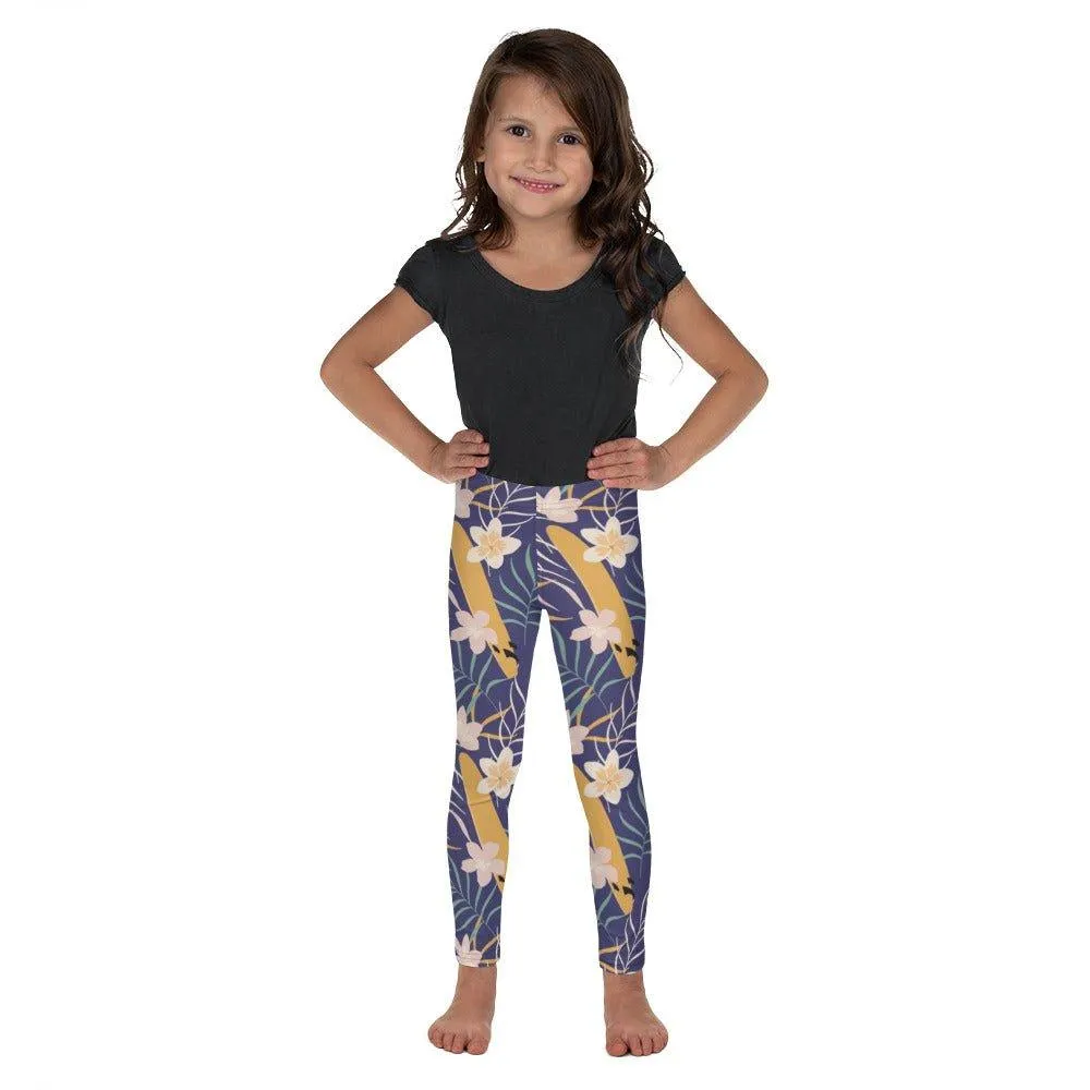 Purple Tropical Flower Kid's Leggings