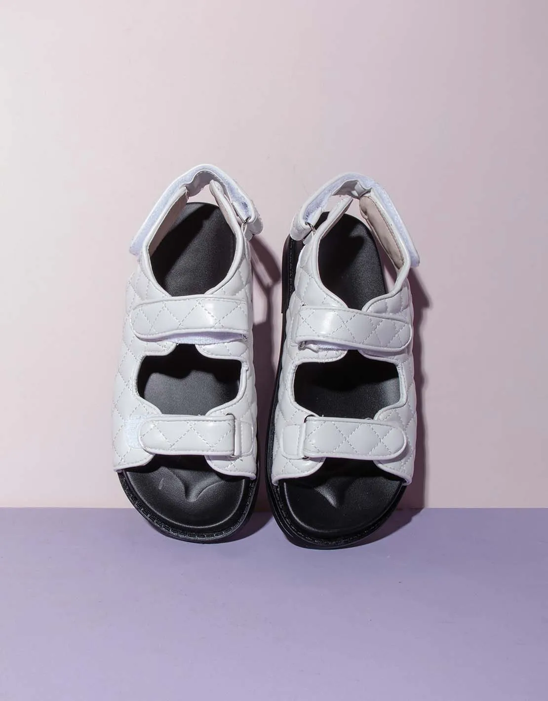 quilted sandals