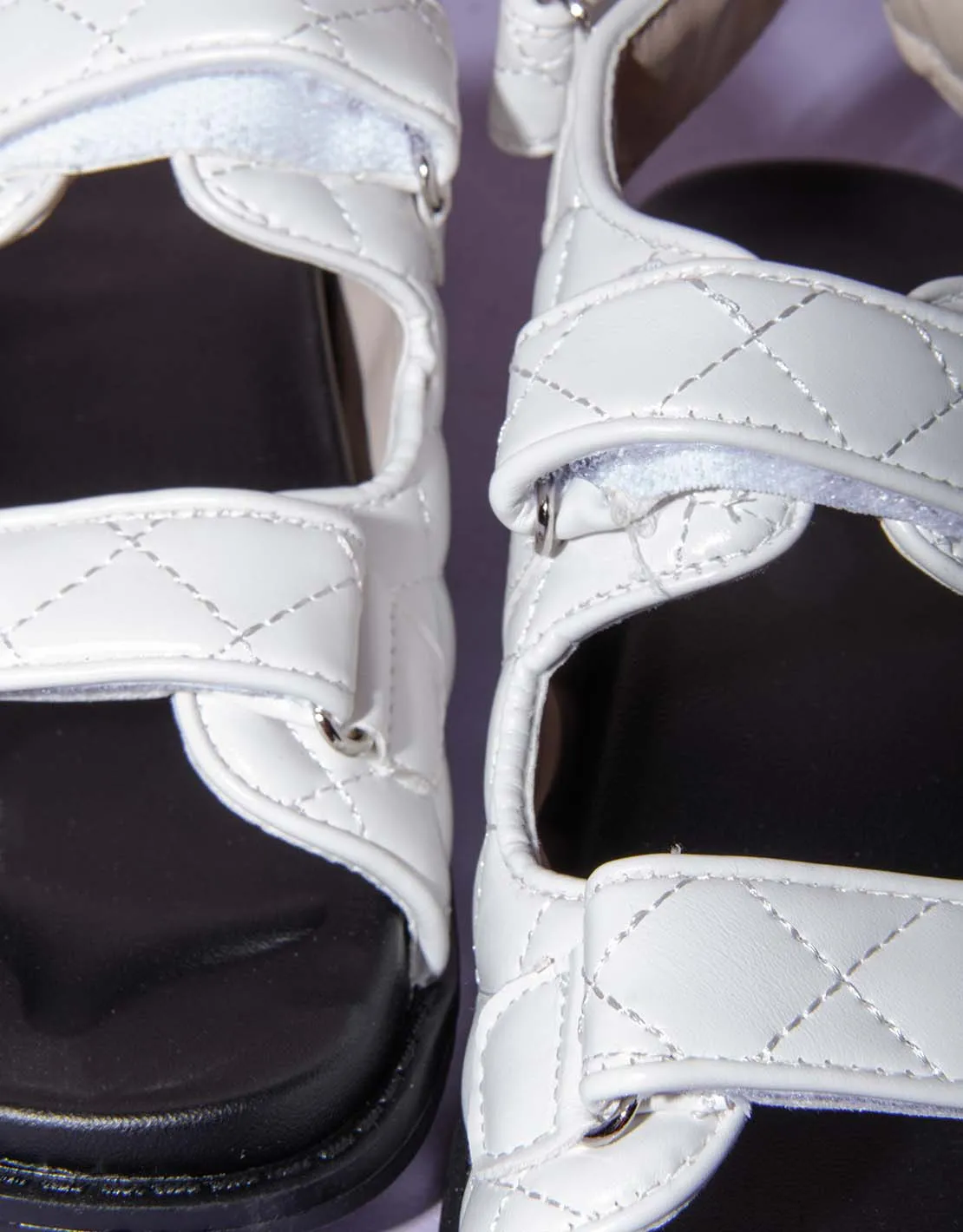 quilted sandals