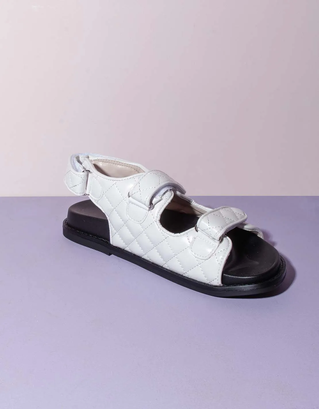 quilted sandals
