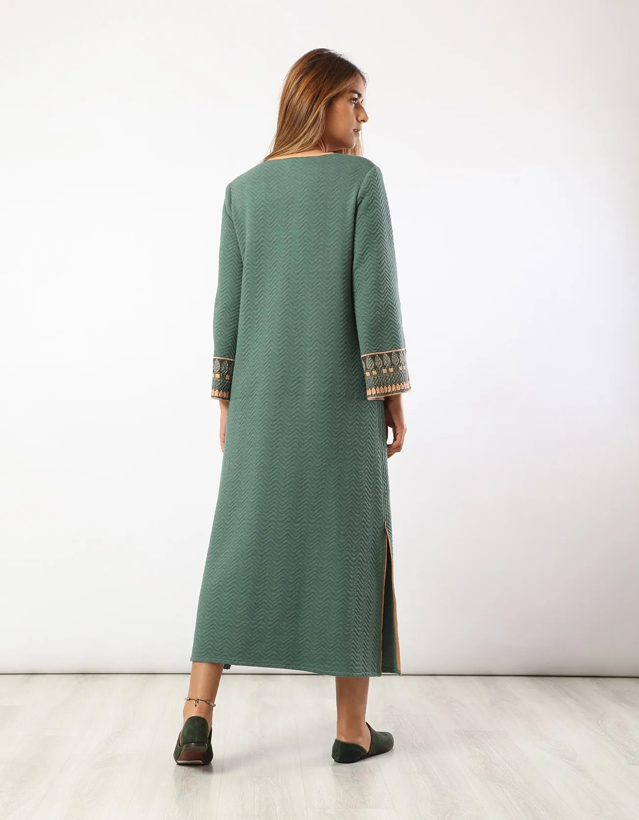 Quilted zigzag dress