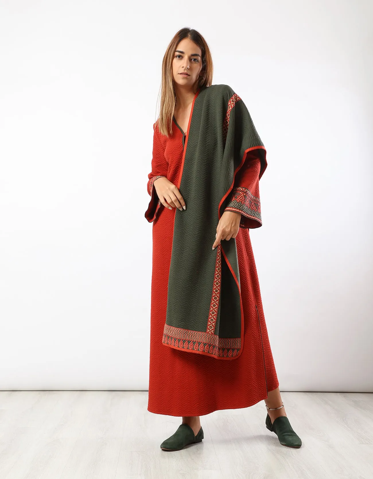 Quilted zigzag dress