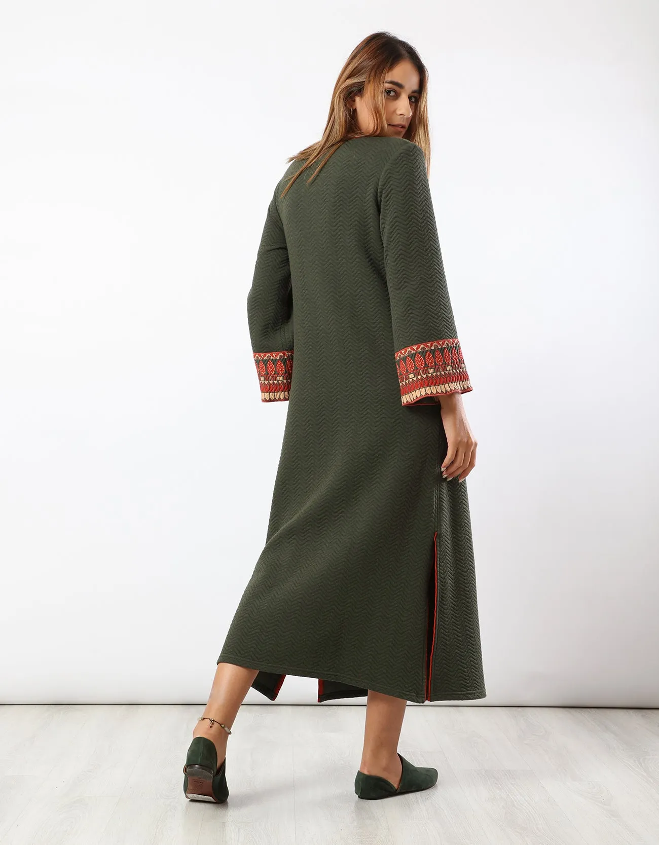Quilted zigzag dress