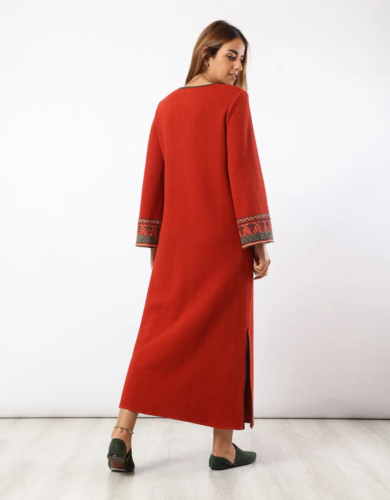 Quilted zigzag dress